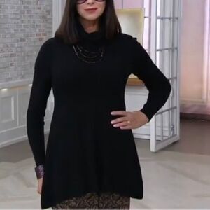 Linea Louis Dell'Olio Whisper Knit Cowl Neck Sweater